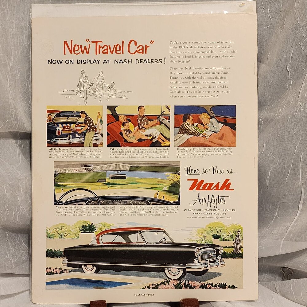 Nash Travel Car Airflytes Advertisement